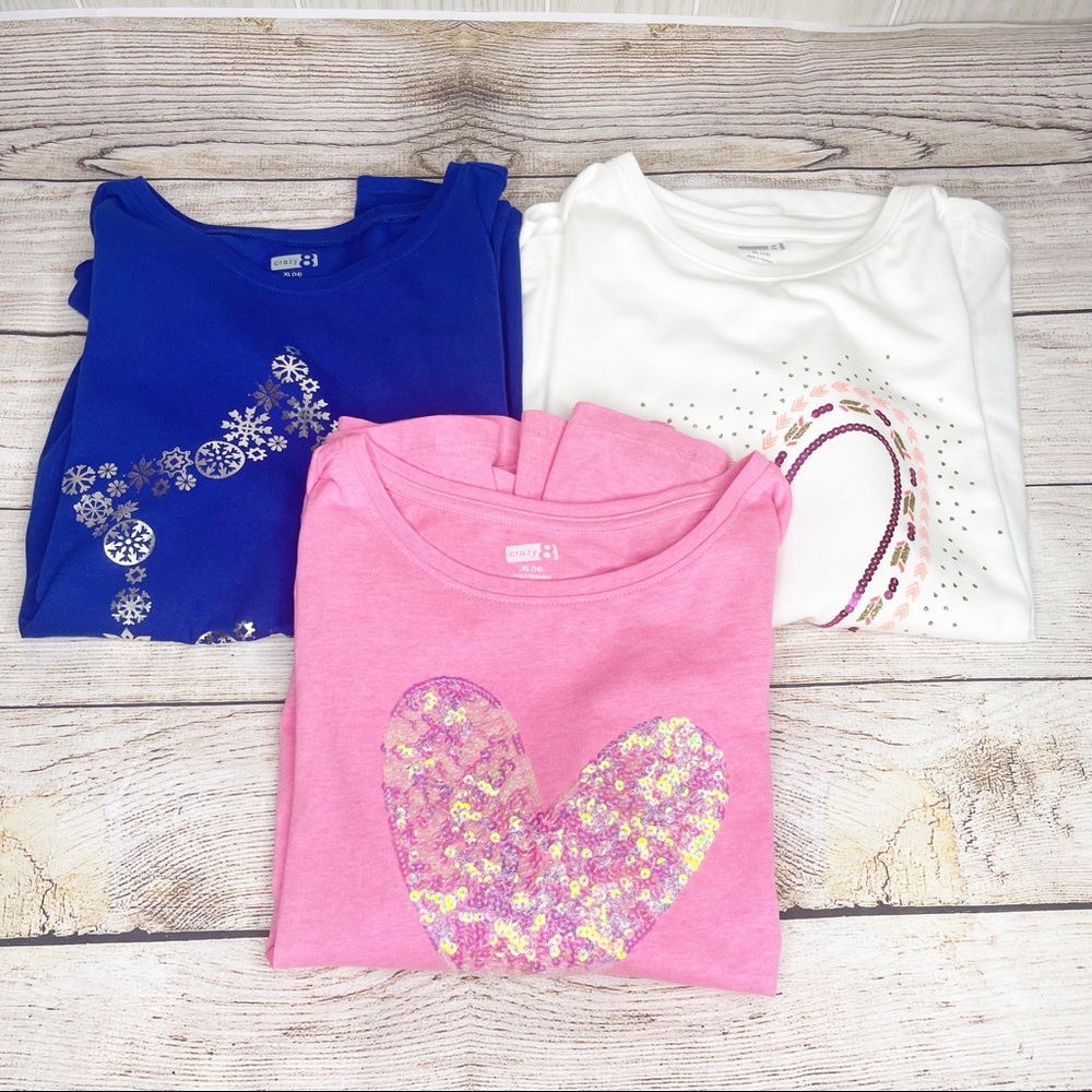 Bundle of Girls Crazy 8 Shirts Size XL (14)